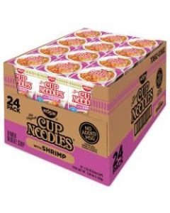 Nissin Cup Noodles With Shrimp, 2.25 Oz, Pack Of 24 Cups