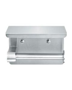 Alpine Single Toilet Paper Holder With Shelf Storage Rack, 3-9/10in x 5-1/2in x 3-4/5in, Brushed Stainless