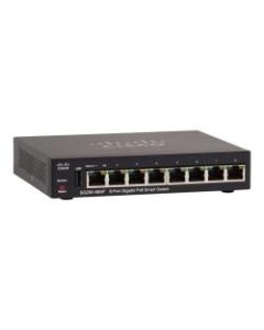 Cisco SG250-08HP 8-Port Gigabit PoE Smart Switch - 8 Ports - Manageable - 2 Layer Supported - Twisted Pair - Rack-mountable - Lifetime Limited Warranty