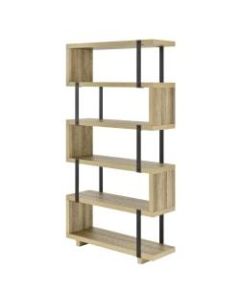 Ameriwood Home Ryker 5-Shelf Bookcase, Brown Oak