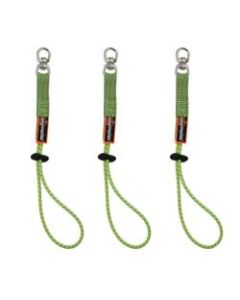 Ergodyne Squids 3713 Standard Elastic Loop Tool Tails, 10 Lb, Lime, 3 Tails Per Pack, Case Of 6 Packs