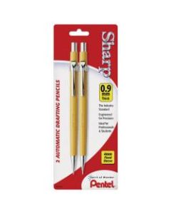 Pentel Sharp Automatic Drafting Pencils, 0.9 mm, Black, Pack Of 2