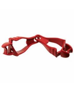 Ergodyne Squids 3400 Glove Grabbers With Dual Clip Mount, Red, Pack Of 6
