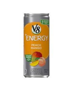 V8 +Energy Peach Mango Energy Drink, 8 Oz, Pack Of 24 Cans