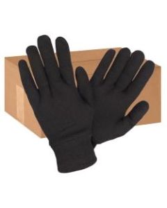 MCR Safety Memphis Jersey Cotton Clute Work Gloves, One Size, Brown, Pack Of 12 Pairs