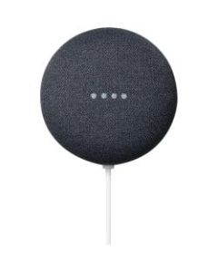 Google Nest Mini GA00781-US Bluetooth Smart Speaker - Google Assistant Supported - Carbon - Wall Mountable - 360 deg. Circle Sound - Wireless LAN
