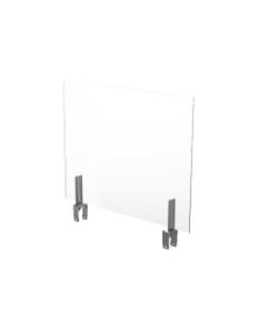 MARVEL Panel Extension PPE Shield With Antimicrobial Protection, 25-1/2in x 24in, Silver/Clear