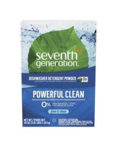 Seventh Generation Free & Clear Automatic Dishwasher Powder, 45 Oz Bottle