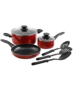 Gibson Home Palmer 8-Piece Cookware Set, Red