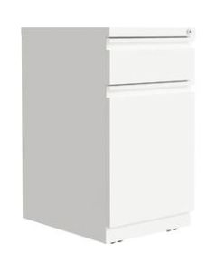 Lorell Backpack 15inD Vertical Mobile Pedestal File Cabinet, White