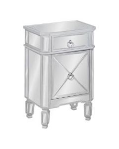 Monarch Specialties Marla Side Table, 27-3/4inH x 19inW x 13-1/2inD, Silver