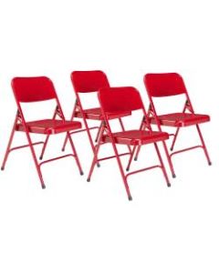 National Public Seating Series 200 Folding Chairs, Red, Set Of 4 Chairs