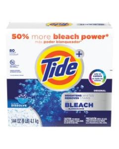 Tide Laundry Detergent Powder With Bleach, Original Scent, 144 Oz Box