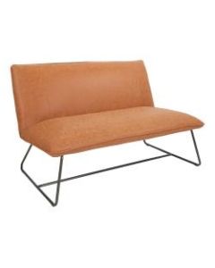 Office Star Avenue Six Brocton Loveseat, Sand/Gunmetal Gray