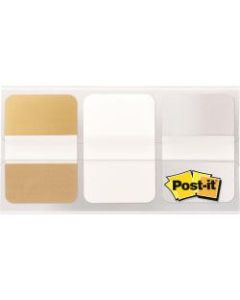 Post-it Metallic Color Tabs - 12 Tab(s)/Set - 1in Tab Height x 1.50in Tab Width - Assorted Metallic Tab(s) - 36 / Pack
