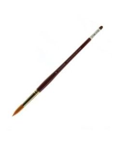 Grumbacher Goldenedge Oil and Acrylic Brush, Size 12, Round Bristle, Synthetic, Brown