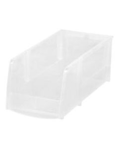 IRIS Large Storage Bins, 13in x 6in x 5in, Clear, Pack Of 8 Bins