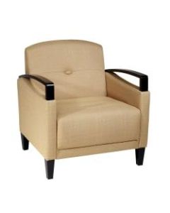 Ave Six Main Street Woven Arm Chair, Wheat/Espresso