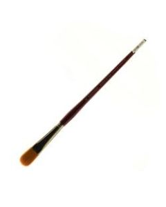 Grumbacher Goldenedge Oil and Acrylic Brush, Size 12, Filbert Bristle, Synthetic, Brown