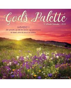 Willow Creek Press Inspirational Monthly Wall Calendar, 12in x 12in, Gods Palette, January To December 2022