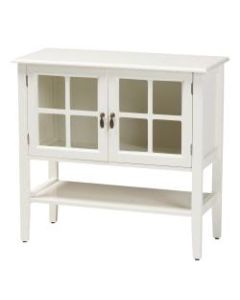 Baxton Studio Classic 2-Door Kitchen Storage Cabinet, 30inH x 32inW x 14inD, White