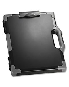 Officemate OIC Carry-All Clipboard Box, 15 1/2inH x12 1/2inW x 2 1/4inD, Gray/Black