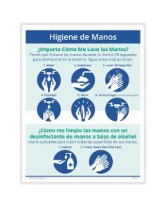 ComplyRight Corona Virus And Health Safety Poster, Hand Hygiene Instructions, Spanish, 10in x 14in