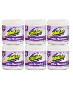 OdoBan Solid Odor Absorber Jars, Lavender Scent, 14 Oz, Pack Of 6 Jars
