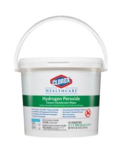 Clorox Healthcare Hydrogen Peroxide Cleaner Disinfectant Wipes - Wipe - 185 / Bucket - 50 / Bundle - White