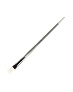 Silver Brush Silverwhite Series Long-Handle Paint Brush, Size 10, Flat Bristle, Synthetic, Multicolor
