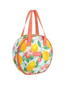 Trailmaker Round Lunch Bag, 10inH x 10inW x 3-1/2inD, Lemons