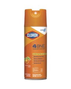 Clorox Commercial Solutions 4-in-One Disinfectant and Sanitizer - Aerosol - 14 fl oz (0.4 quart) - Citrus Scent - 1596 / Pallet - Orange