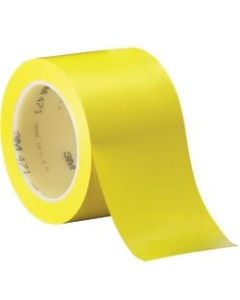 3M 471 Vinyl Tape, 3in Core, 3in x 36 Yd., Yellow, Case Of 12