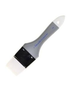 Silver Brush Silverwhite Series Long-Handle Paint Brush, Size 2in, Flat Bristle, Synthetic, Multicolor