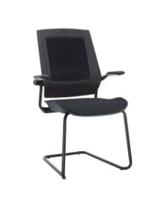 Koplus BodyFlex Fabric Guest Chairs, Cantilever Base, Midnight Black, Set Of 2