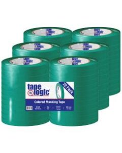 Tape Logic Color Masking Tape, 3in Core, 0.5in x 180ft, Dark Green, Case Of 72
