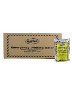 Ready America Mayday Industries Emergency Drinking Water Pouches, 4.23 Oz, Case Of 100 Pouches