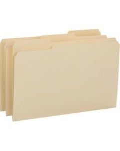 Smead Folders With Reinforced Tab, Legal Size, 3/4in Expansion, 1/3 Tab Cut, Manila, Box Of 100