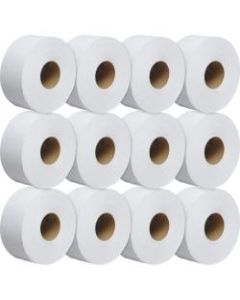 Scott JRT Jr. Jumbo 1-Ply Toilet Paper, 1000’ Roll, 100% Recycled, 3,380 Sheets Per Roll, Case Of 12 Rolls