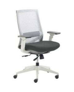 StyleWorks London Ergonomic Mid Back Executive Chair, Dark Gray/Off-White