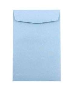 JAM Paper Open-End 6in x 9in Catalog Envelopes, Gummed Closure Baby Blue, Pack Of 10