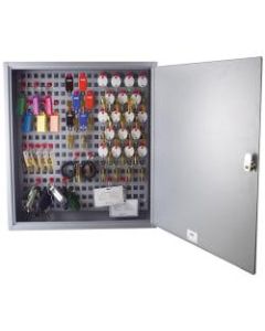 Steelmaster Flex Key Cabinet - 16.5in x 22.6in x 3.8in - Hinged Door(s) - Sturdy, Durable, Scratch Resistant, Chip Resistant, Key Lock, Wall Mountable - Gray - Plastic, Steel - Recycled - Assembly Required