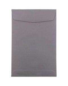 JAM Paper Open-End 6in x 9in Catalog Envelopes, Gummed Closure Dark Gray, Pack Of 10
