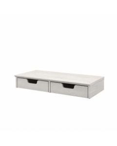 Bush Furniture Cabot Desktop Organizer With Drawers, Linen White Oak, Standard Delivery