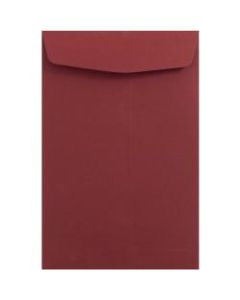 JAM Paper Open-End 6in x 9in Catalog Envelopes, Gummed Closure Dark Red, Pack Of 10