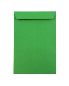 JAM Paper Open-End 6in x 9in Catalog Envelopes, Gummed Seal, 30% Recycled, Green, Pack Of 10