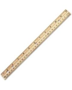 Charles Leonard 12in Double-Beveled Wood Rulers, Box Of 36