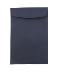 JAM Paper Open-End 6in x 9in Catalog Envelopes, Gummed Closure Navy Blue, Pack Of 10