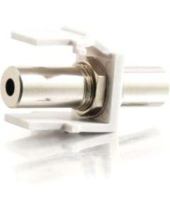 C2G Snap-In 3.5mm Stereo F/F Keystone Insert Module - White - White
