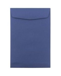 JAM Paper Open-End 6in x 9in Catalog Envelopes, Gummed Seal, Presidential Blue, Pack Of 10